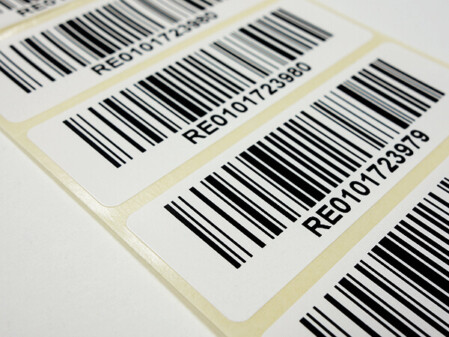 Thermotransfer-Etiketten Papier leicht glänzend