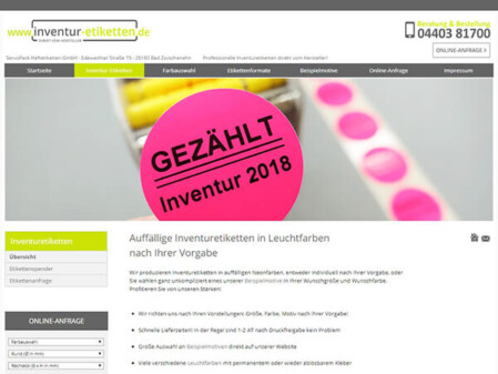 Inventuretiketten in Leuchtfarben